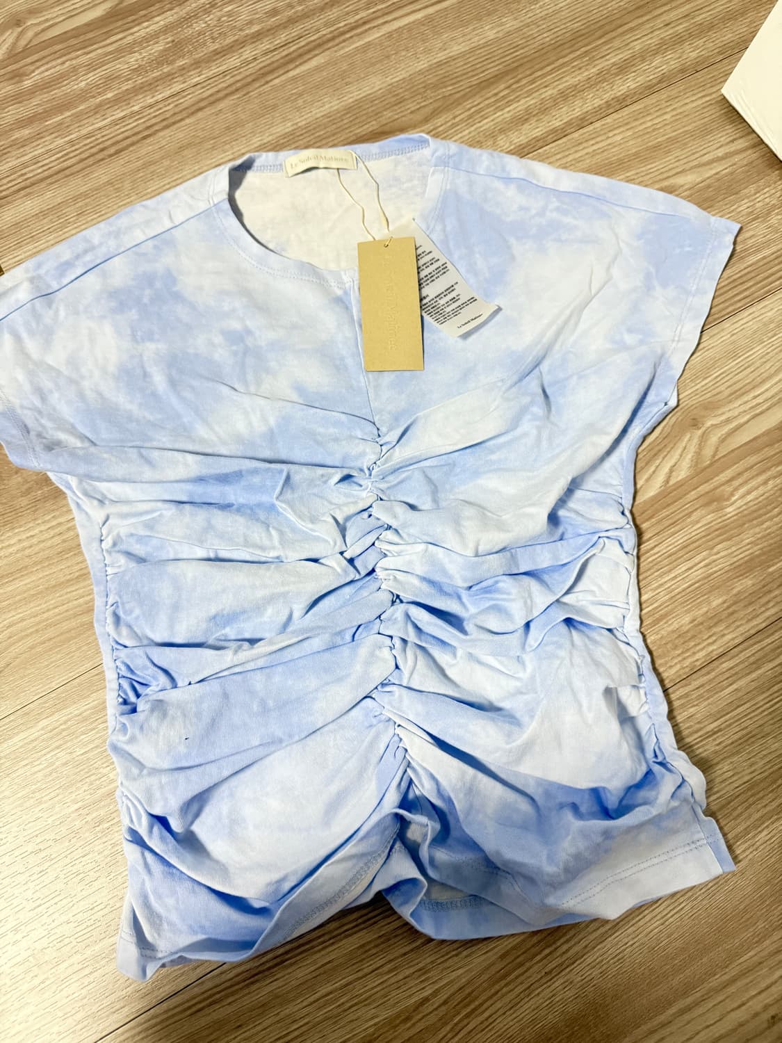 르 쏠레일 마띠네 타이 다이 셔링 티셔츠 블루 상품이미지6