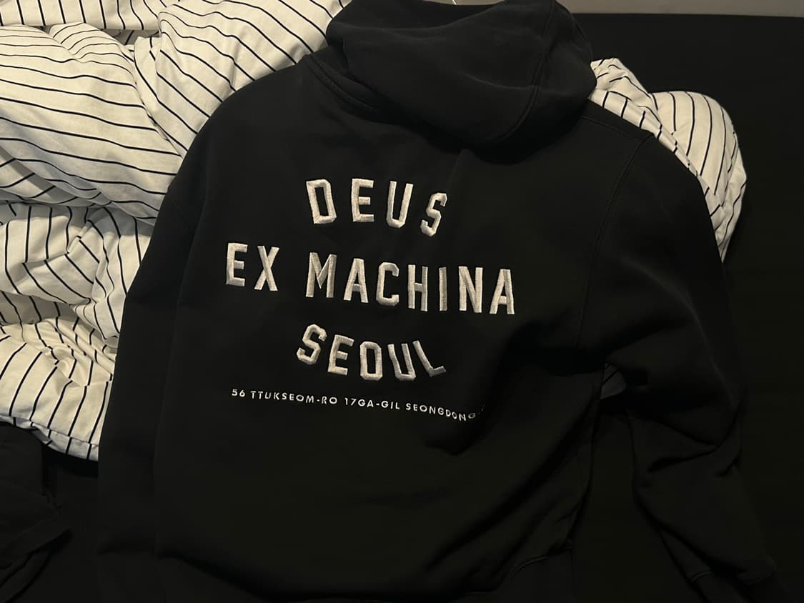 데우스 엑스 마키나 컬리지 어드레스 후드 집업 블랙 s 상품이미지2