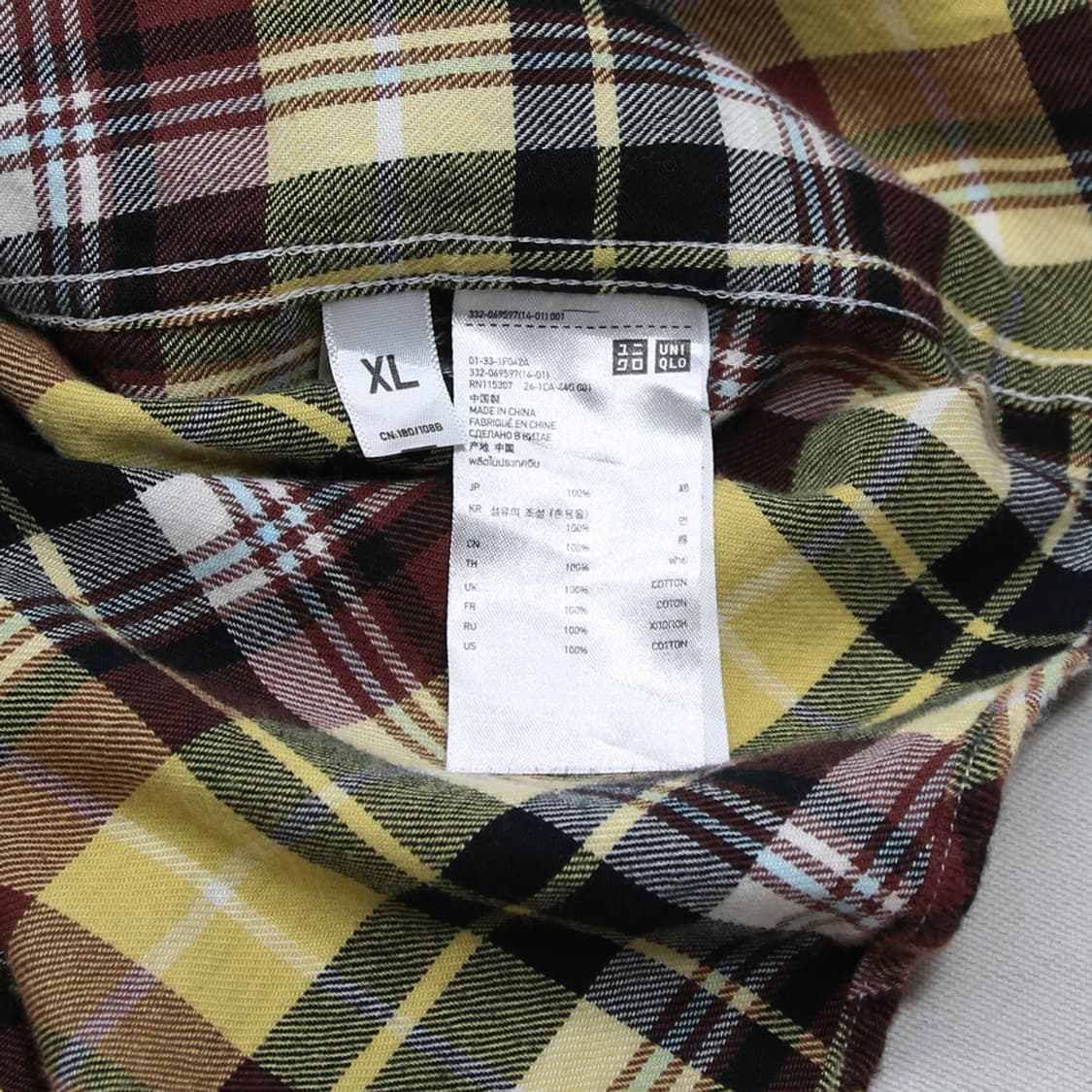 (착용컷) 유니클로 체크 셔츠 (남성용 105) 상품이미지7