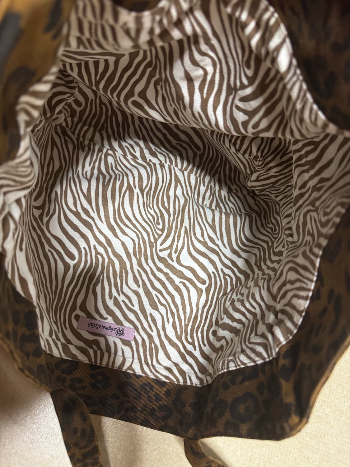 베메클 jewel leopard ribbon bag 레오파드 가방 백 상품이미지3