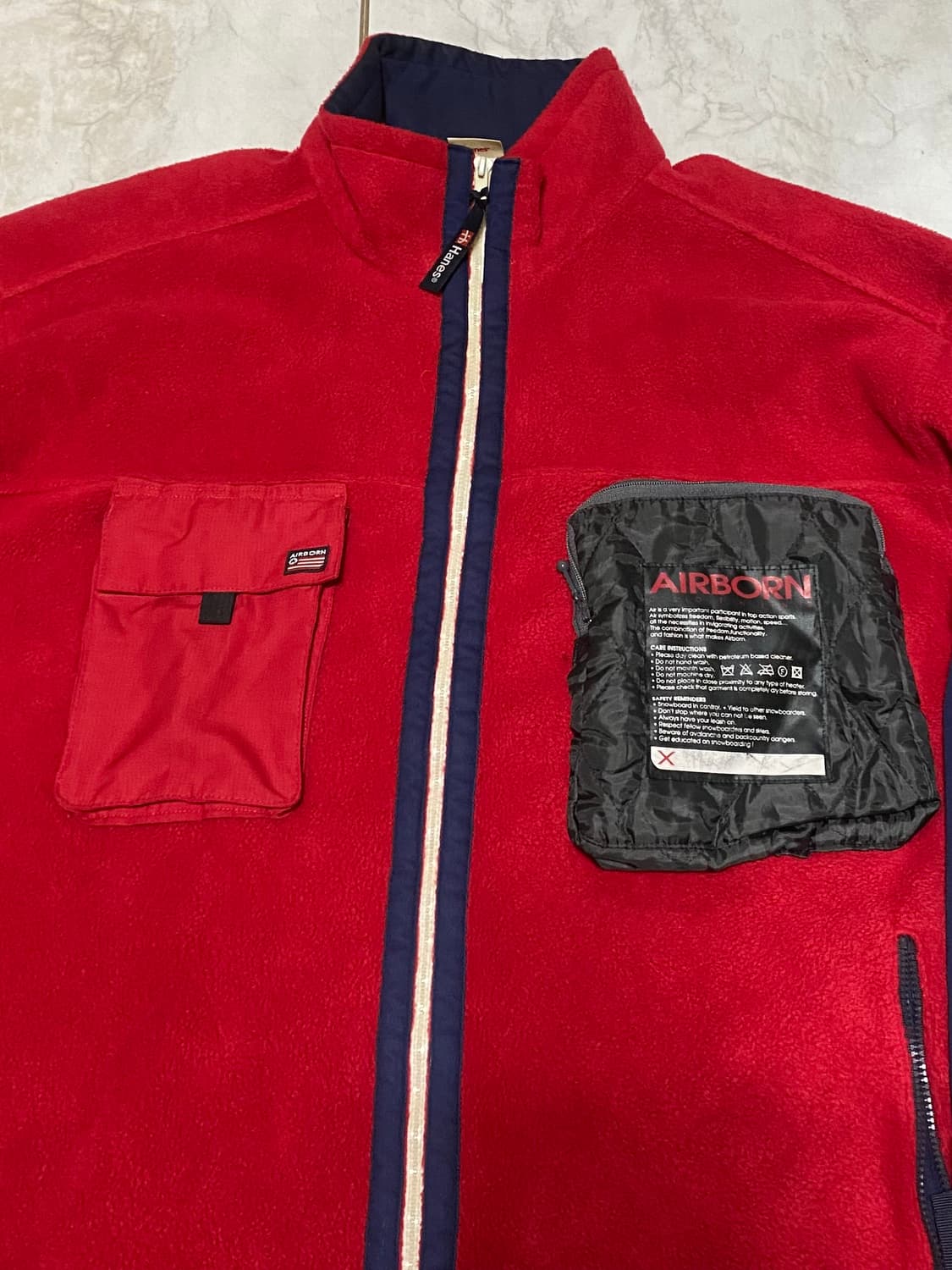 빈티지 후리스 포켓 리메이크 후리스 105 사이즈 상품이미지3