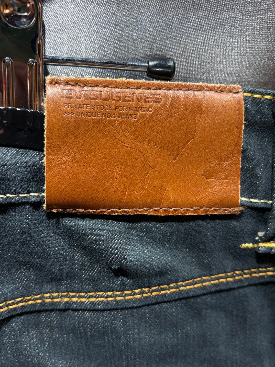 37in EVISU UNIQUE 에비수 골드라인 셀비지 데님팬츠 상품이미지7