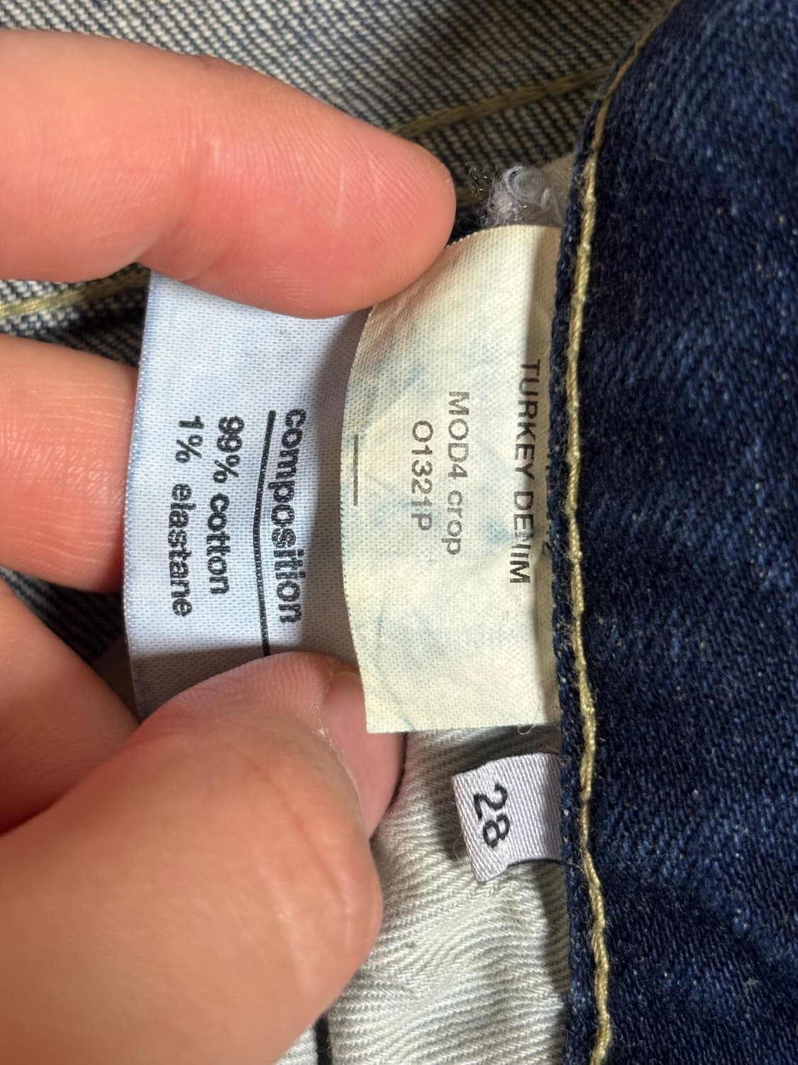 모드나인 펑크타운 MOD4 크롭 청바지 상품이미지4