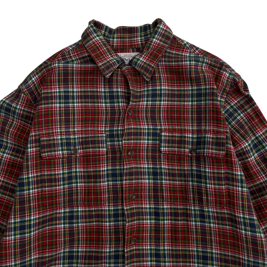 폴로 랄프로렌 버튼포켓 타탄체크 셔츠 S 상품이미지4