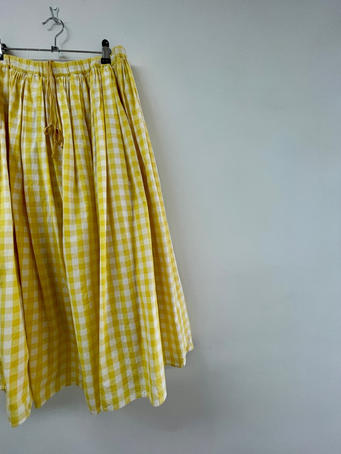 waxchechou밝은 노랑 체크스커트 상품이미지3
