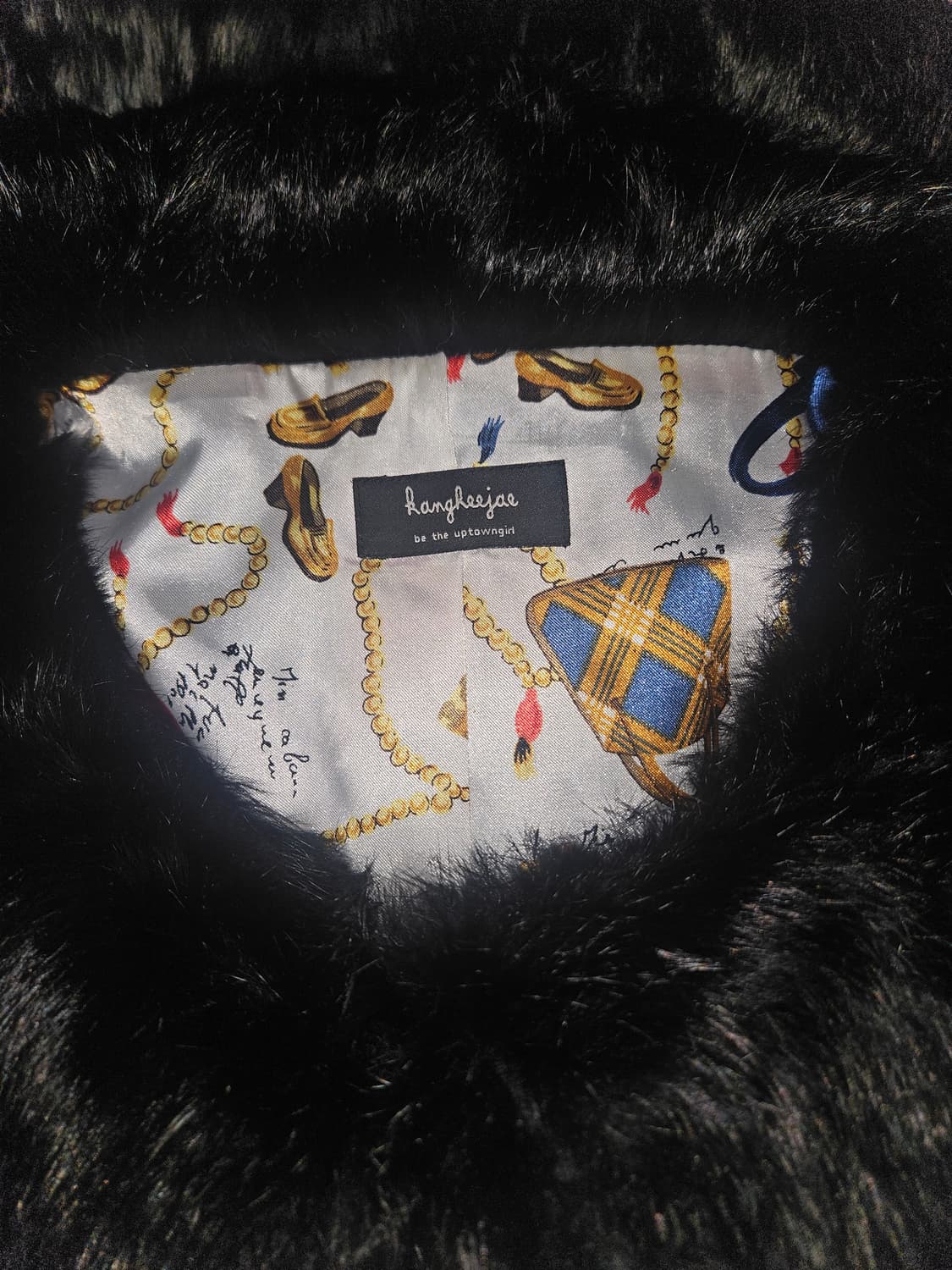 uptown girl 래빗퍼 블랙 히메 공겜 퍼자켓 상품이미지5