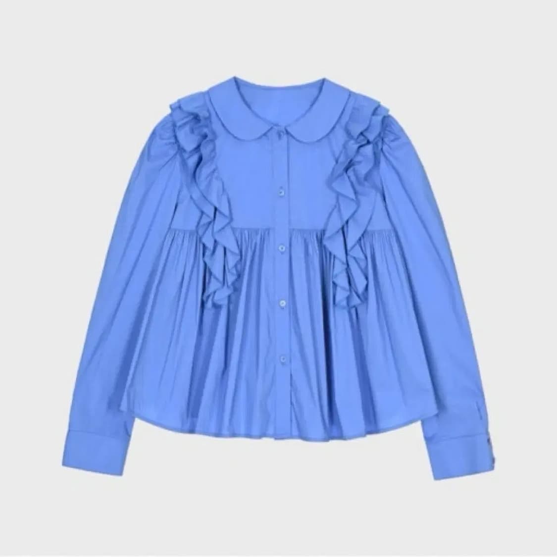 코스모스 러플 블라우스 상품이미지1