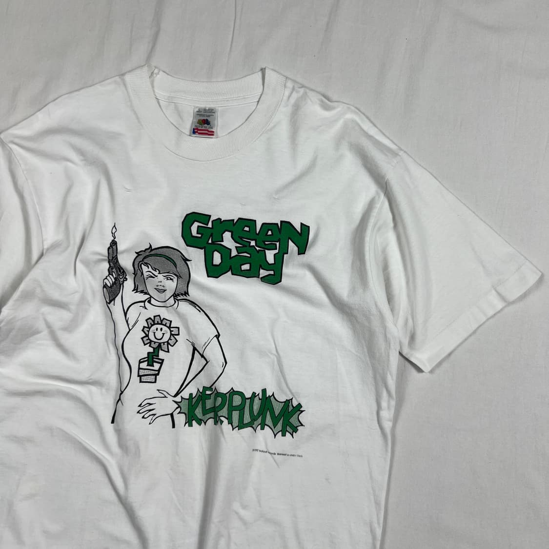 90‘s 92년도 그린데이 green day 밴드 반팔티 상품이미지2