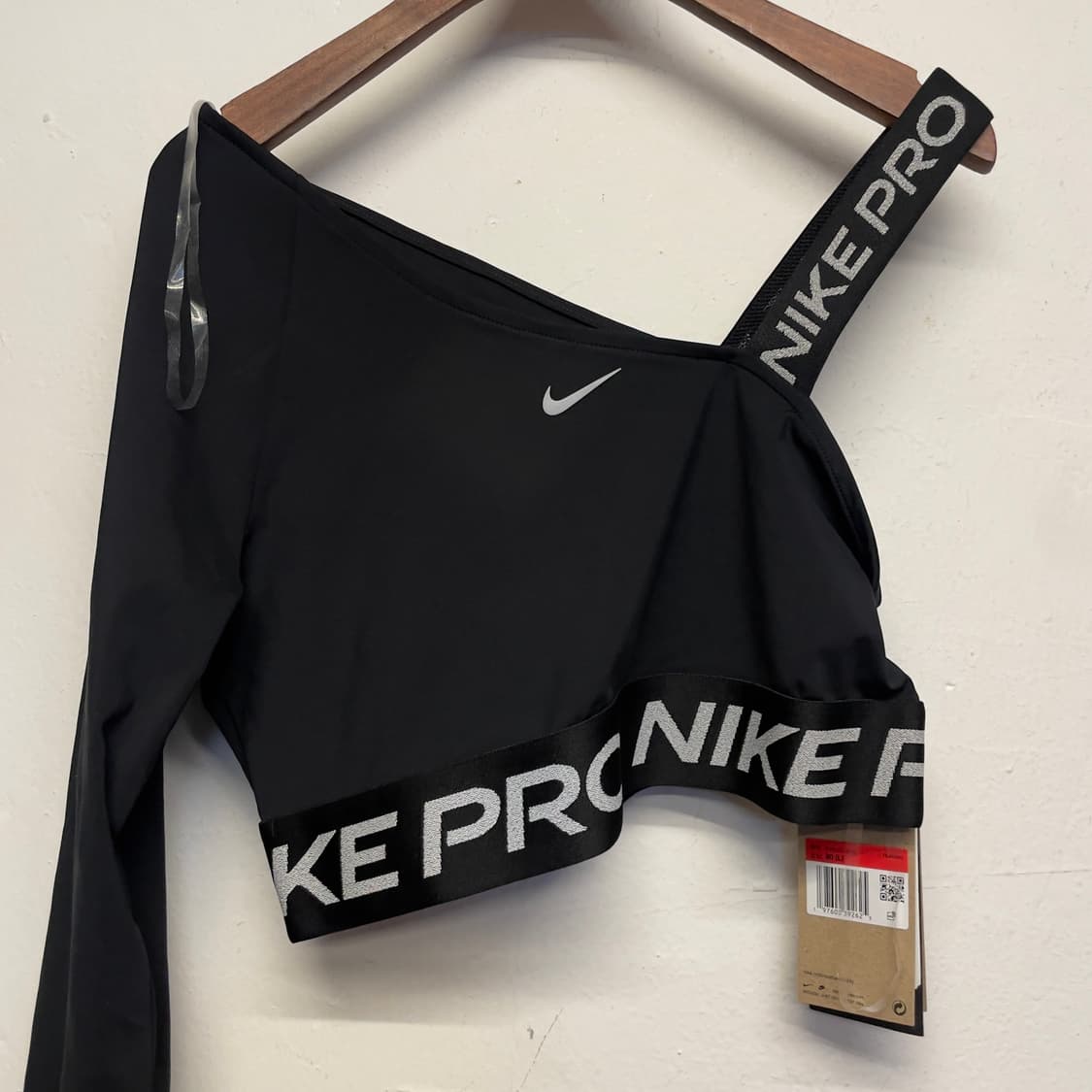 나이키 (우먼) 프로 하프 암 크롭 롱 슬리브   상품이미지3