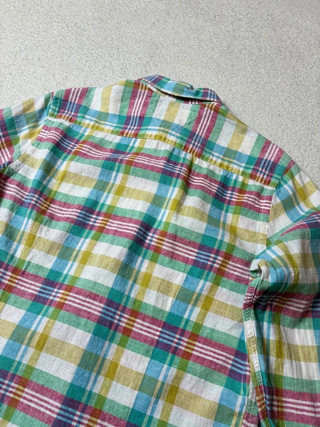 타미힐피거 00's 린넨 Y2K 체크 셔츠 PN8062 상품이미지5