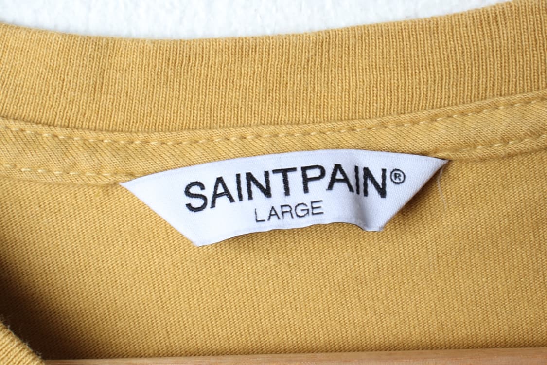 (L-XL) 세인트페인 반팔 티셔츠 빅로고 노랑 스트릿-H32427 상품이미지6