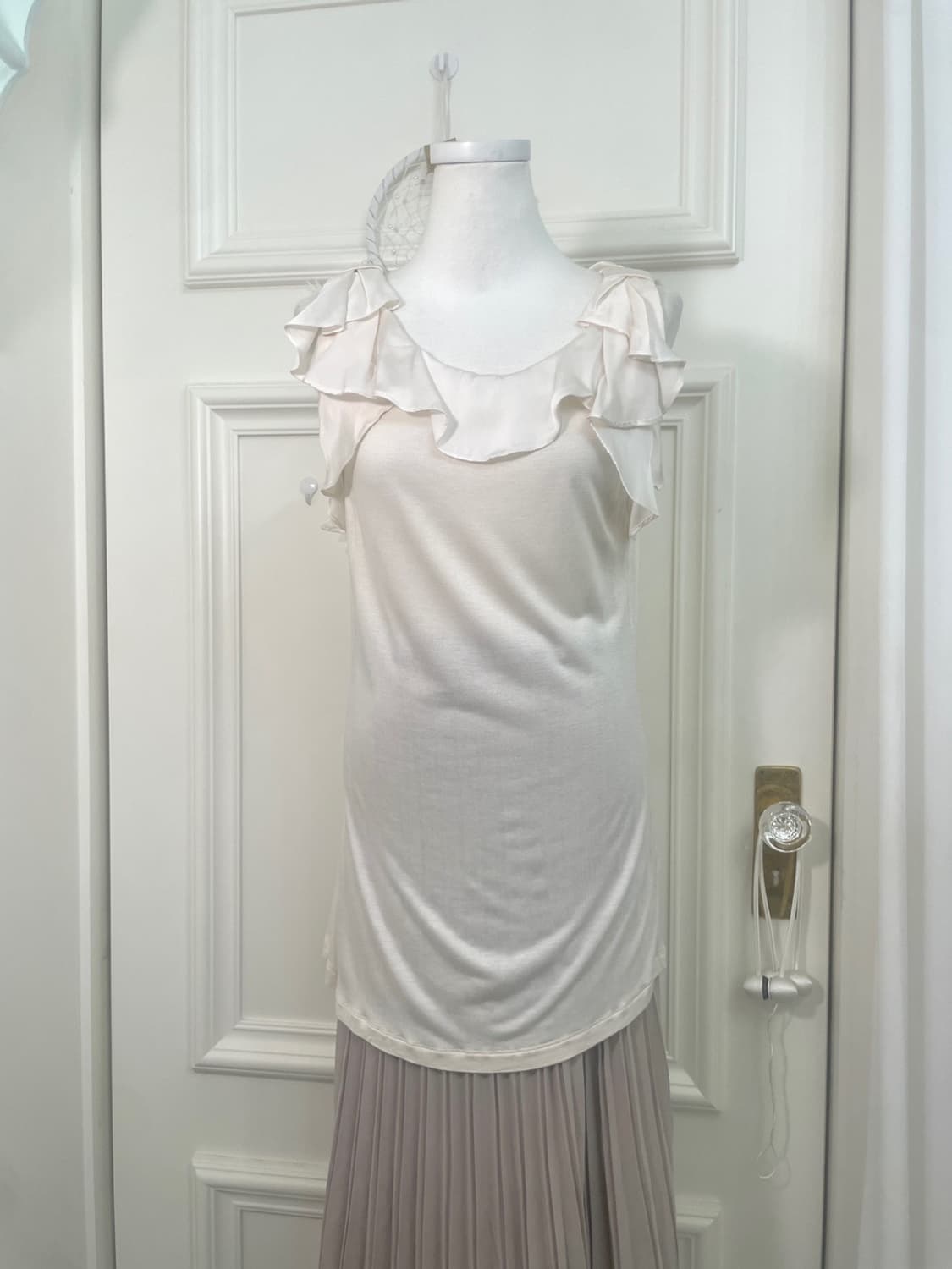 sheer coral cotton open cardigan&ivory s 상품이미지6