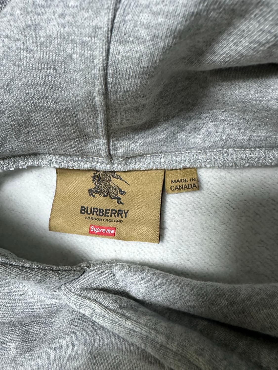 슈프림 버버리 박스 로고 후드 그레이 상품이미지4