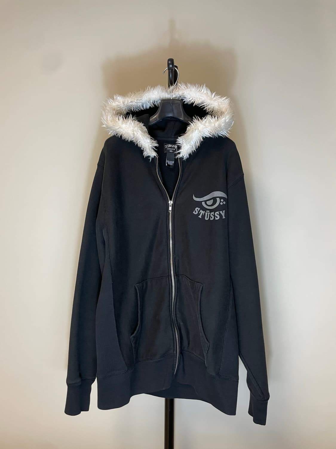 00’s 스투시 퍼 후드집업 상품이미지1