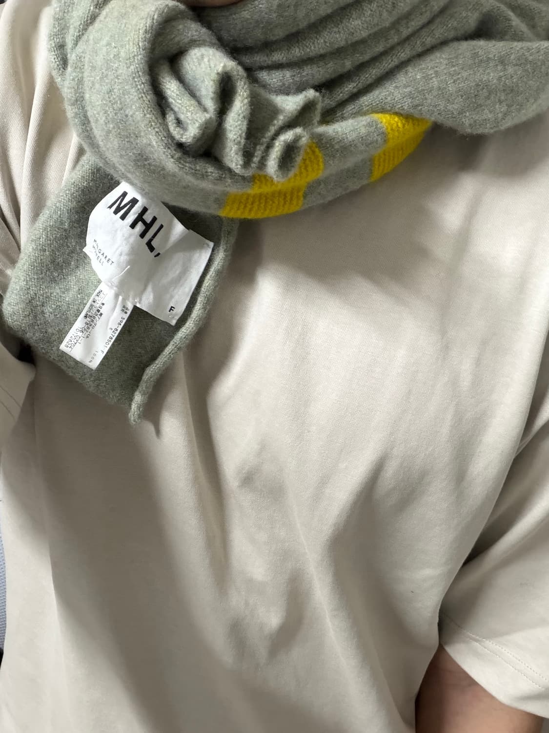 MHL 그레이 울 머플러 상품이미지4