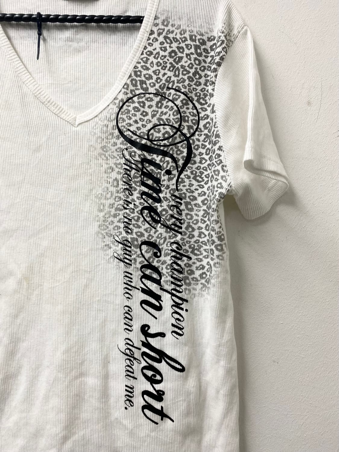 [BeauMere] Leopard Print White 1/2 Tee 상품이미지6