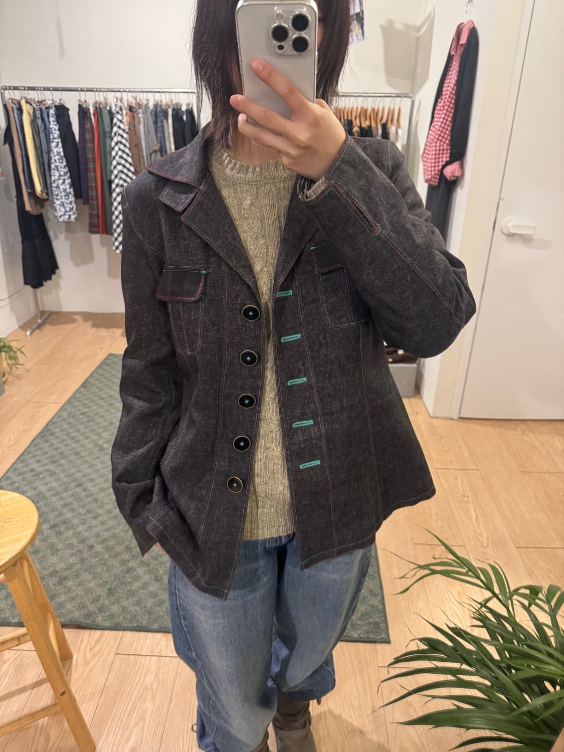 vintage button jacket 상품이미지2