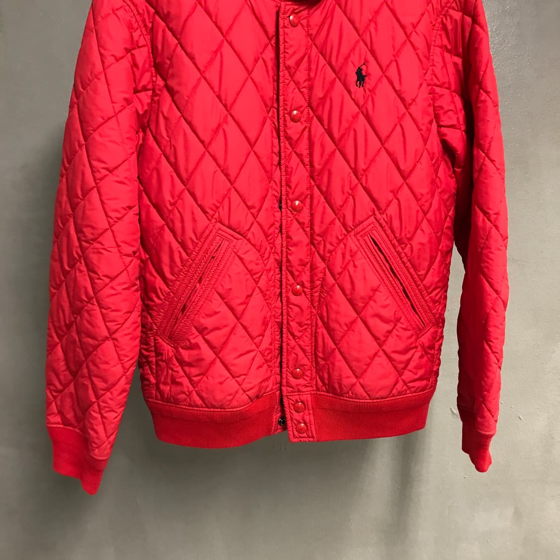 폴로 랄프로렌 QR 퀄팅 자켓 레드 M 상품이미지3