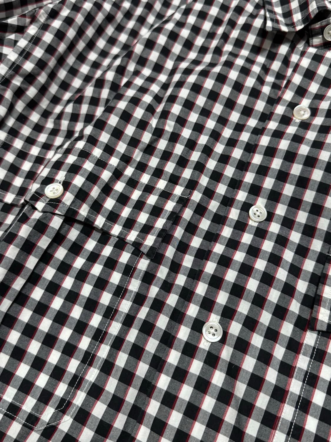 포터클래식 트리컬러 깅엄체크 롤업셔츠 S 상품이미지3