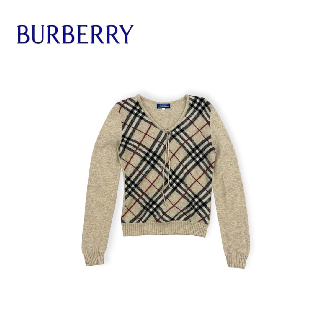 버버리 블루라벨 노바체크 울니트 롱슬리브 상품이미지1