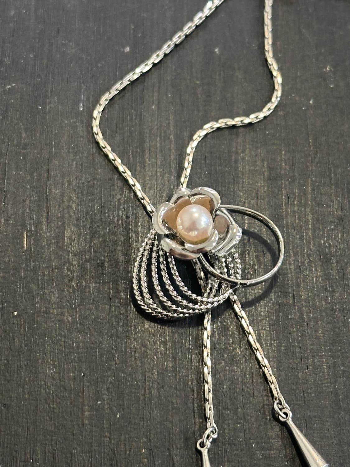 Vintage pearl bolo tie 상품이미지2