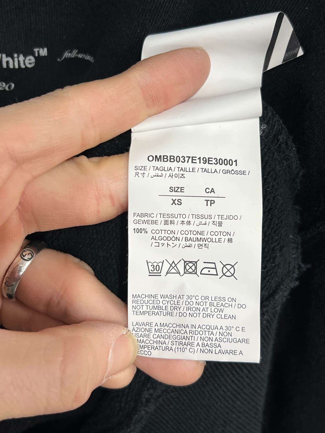 20fw OFF white 오프화이트 백본 애로우 백로고 풀오버 후드티 상품이미지8