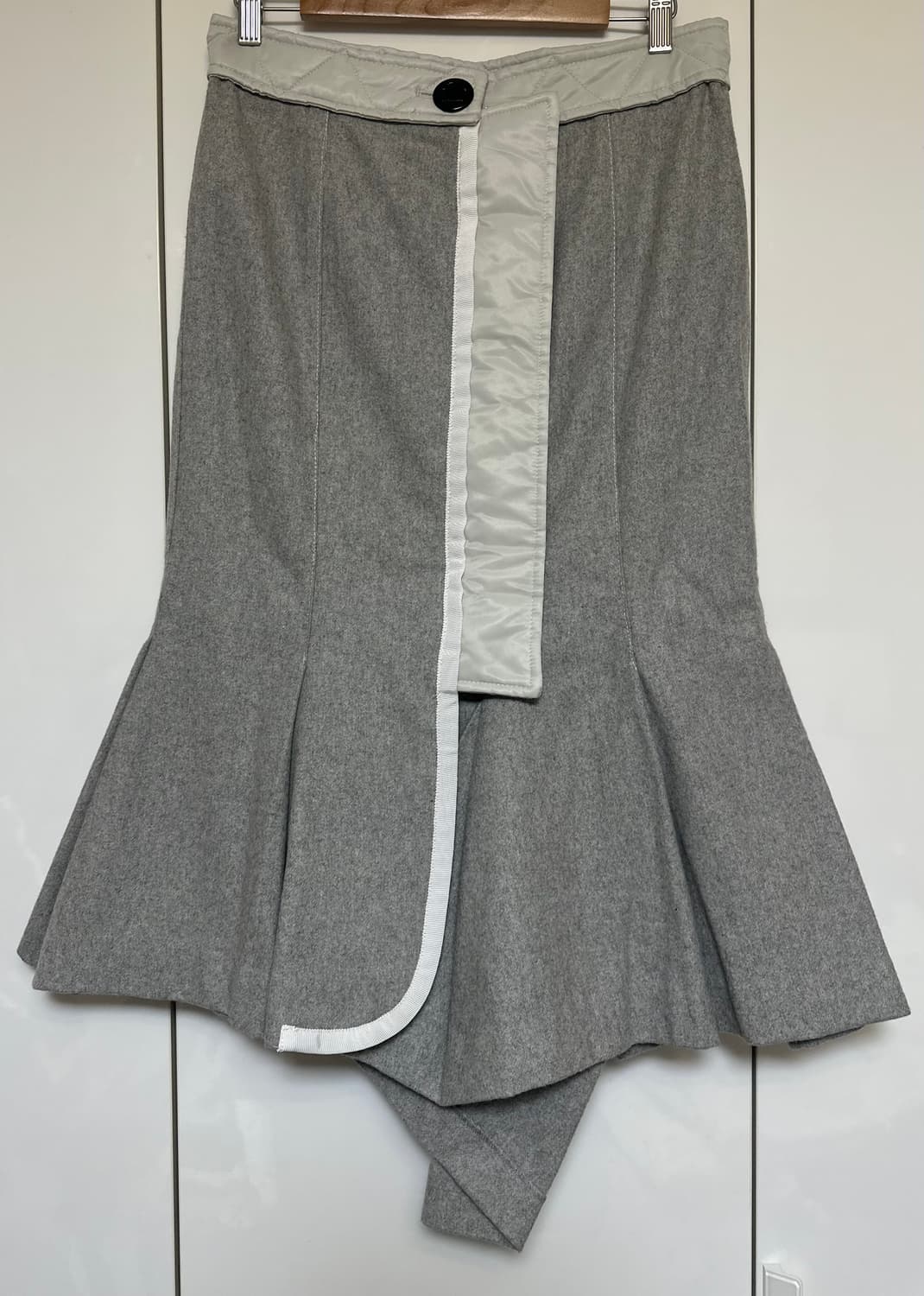 사카이모직 언발란스 울스커트 그레이 상품이미지1