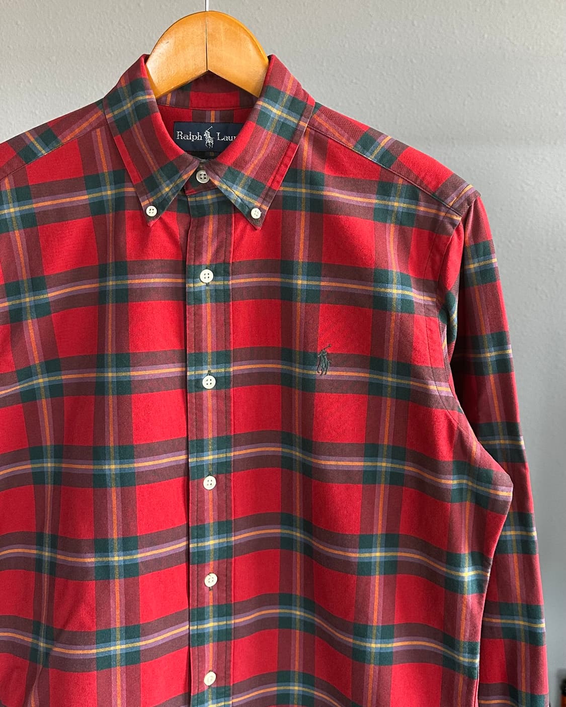[S]폴로 랄프로렌 클래식핏 크리스마스 체크 셔츠 상품이미지4