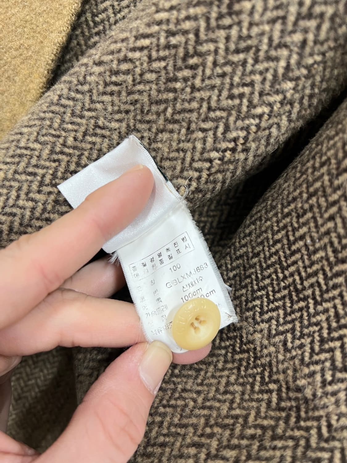 게스 빈티지 카멜 더플 코트 떡볶이 코트 상품이미지7