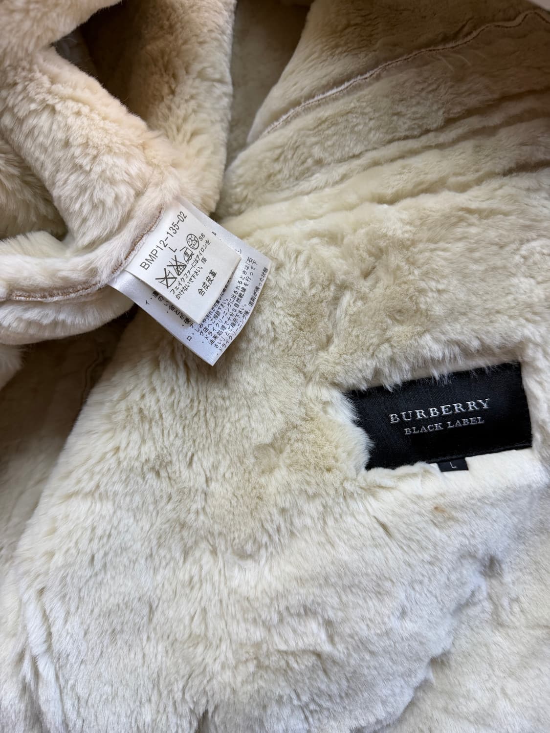 L/ 버버리 블랙라벨 쉐르파 무스탕 코트 상품이미지10