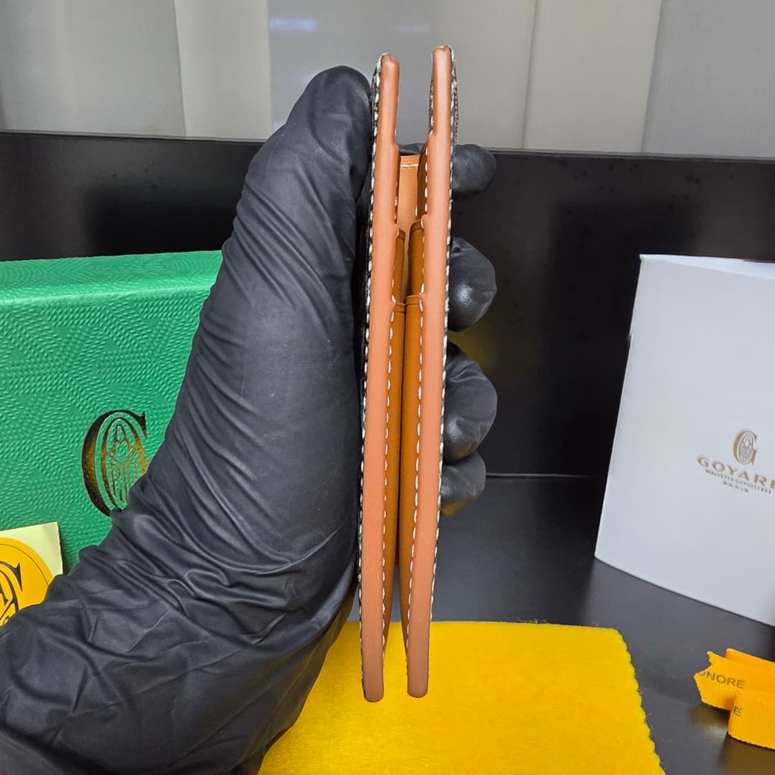 {클로젯}[사진 풀구성]고야드 생피에르 카드지갑 블랙&탄 상품이미지7