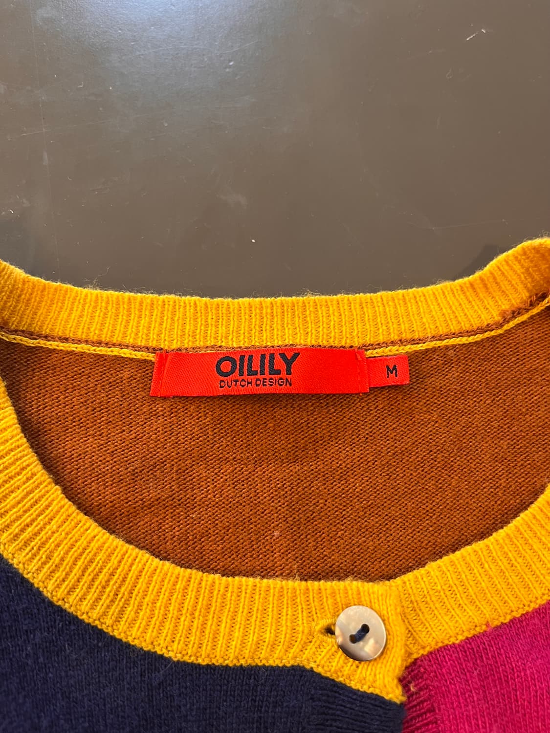 오일릴리 컬러 블록 플라워 가디건 상품이미지5