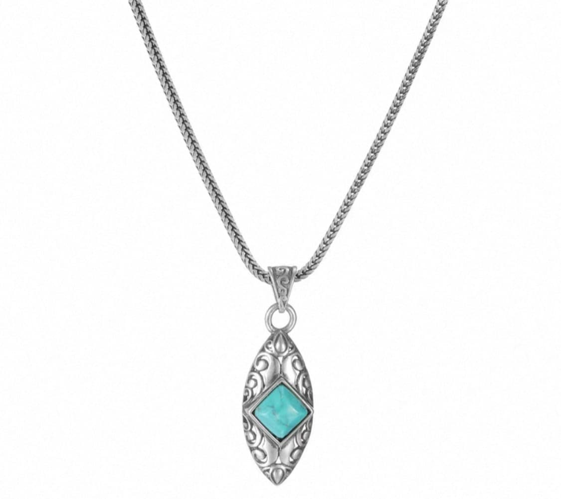 🌿 Silver925 Turquoise Pendant Necklace 상품이미지1