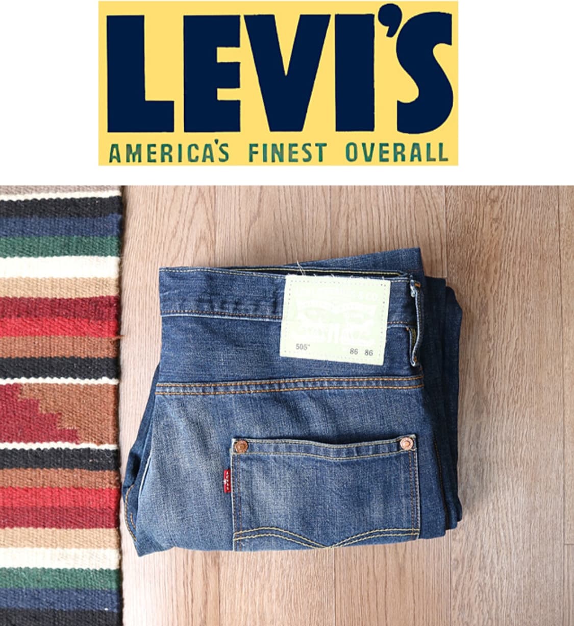 LEVIS 리바이스 505 워싱 가공 데님 굿 컨디션 34~35 상품이미지1