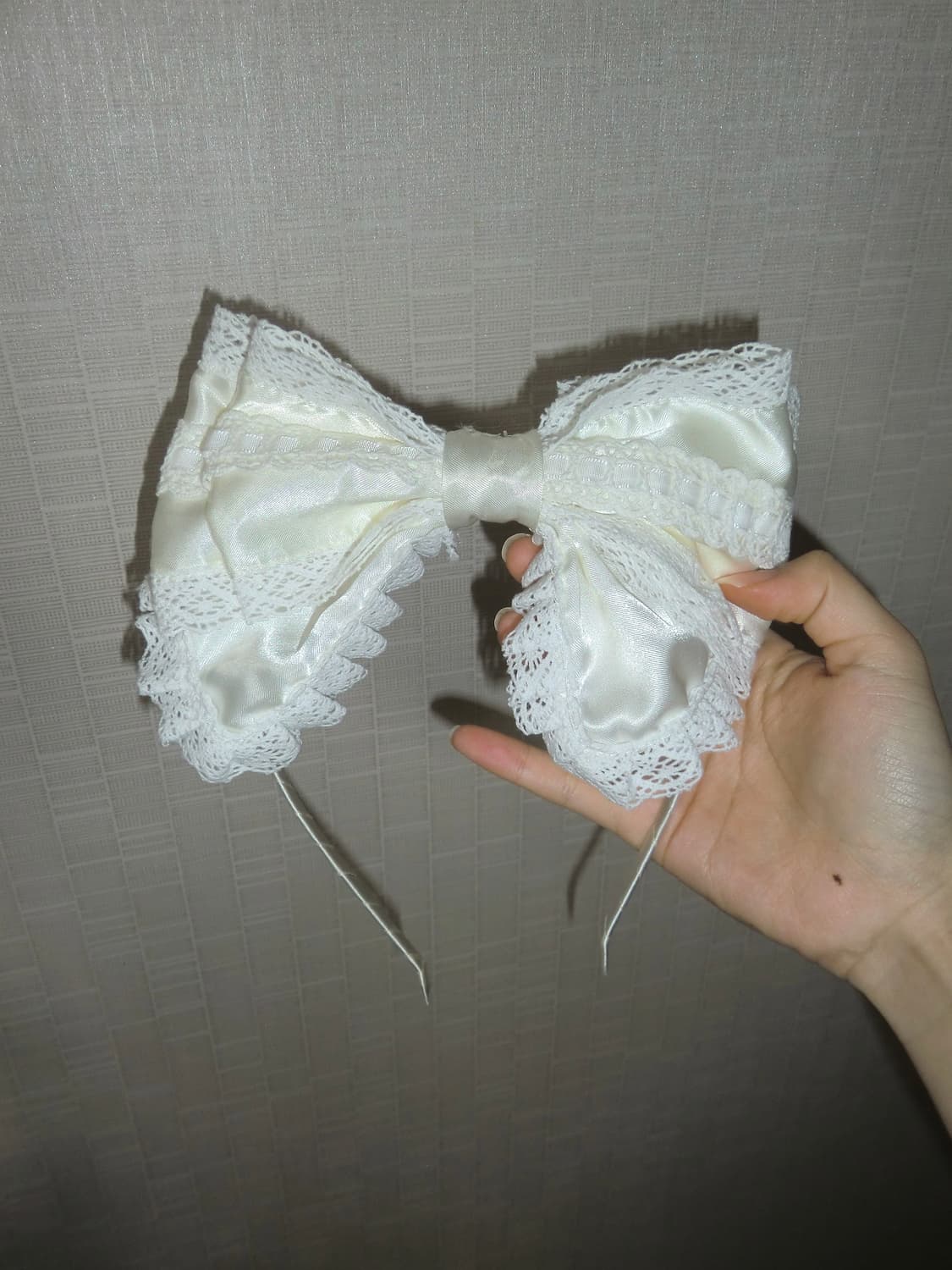 레이스 리본 머리띠 헤드드레스 헤도레 빈티지 러블리 로리타 상품이미지1