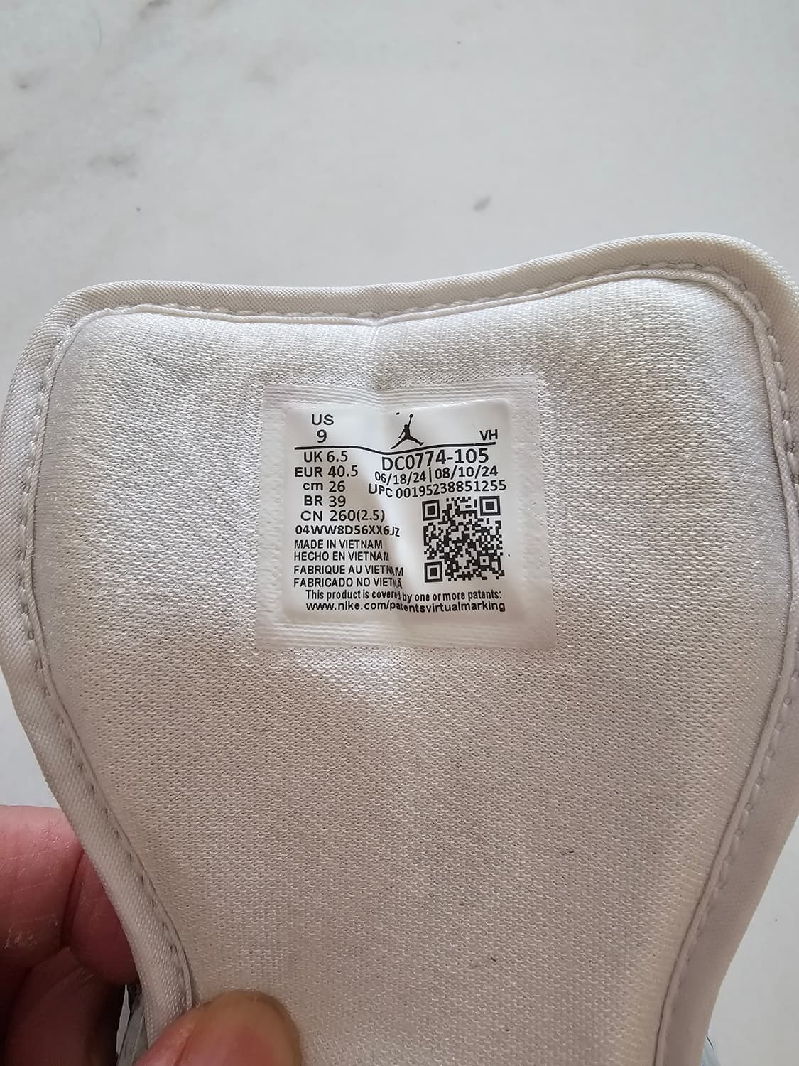 [정품/세탁완료] 나이키 우먼스 에어 조던 1 로우 '울프 그레이



 상품이미지7