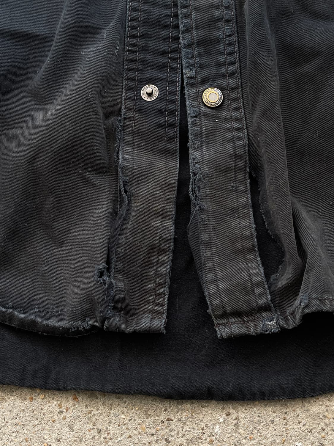 (Remake)black wash damage shirts 상품이미지6
