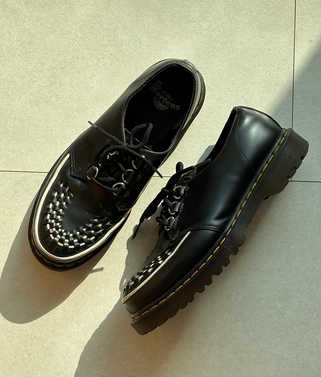 Dr. Martens RAMSEY-Woven Leather Creeper 상품이미지1
