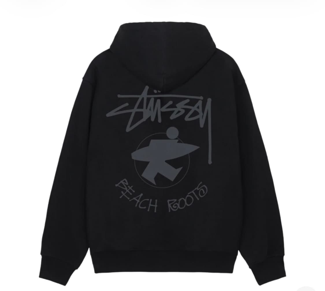 스투시 비치 루트 후드 집업 블랙  L 상품이미지2