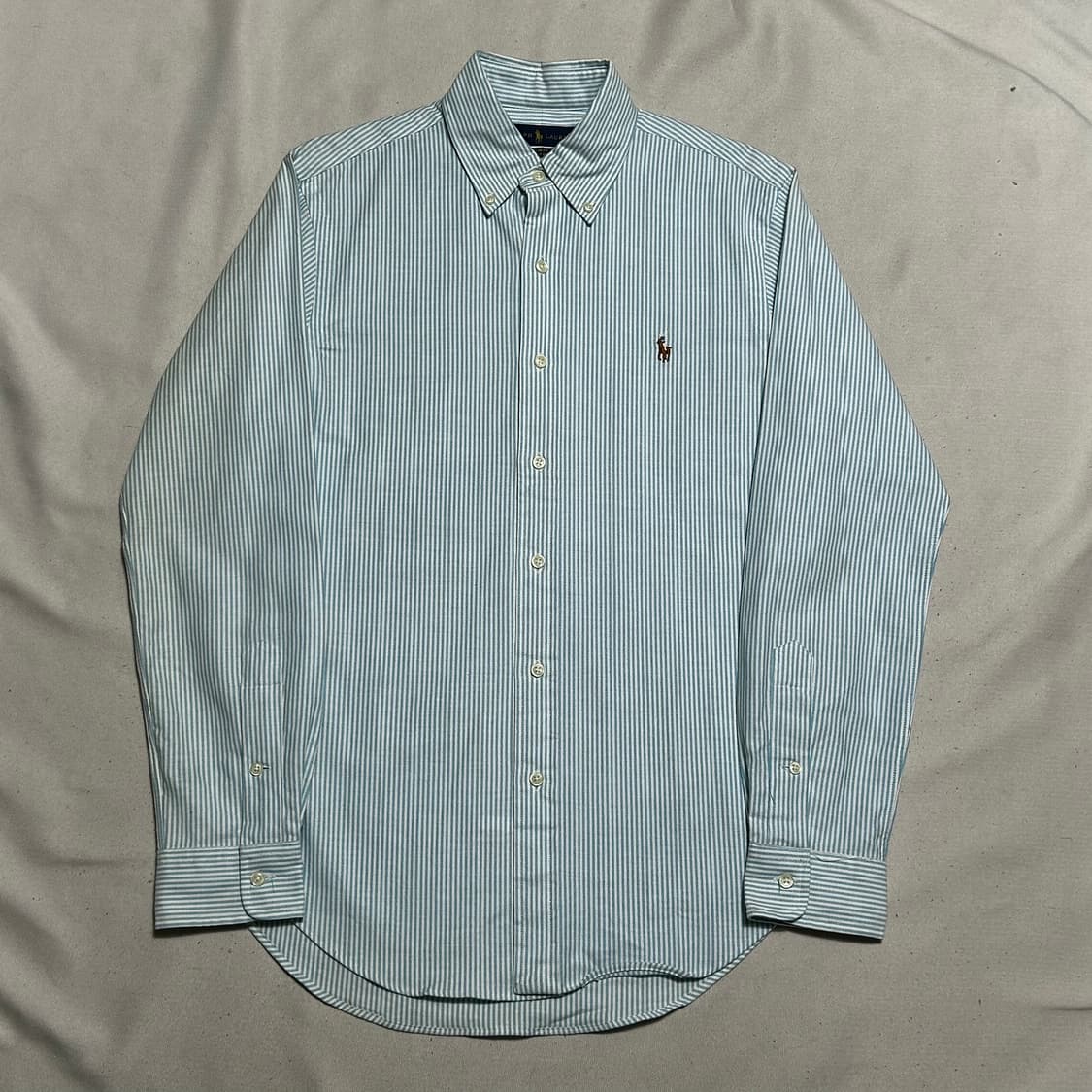 S 폴로랄프로렌 슬림핏 스카이블루 스트라이프 셔츠 상품이미지2