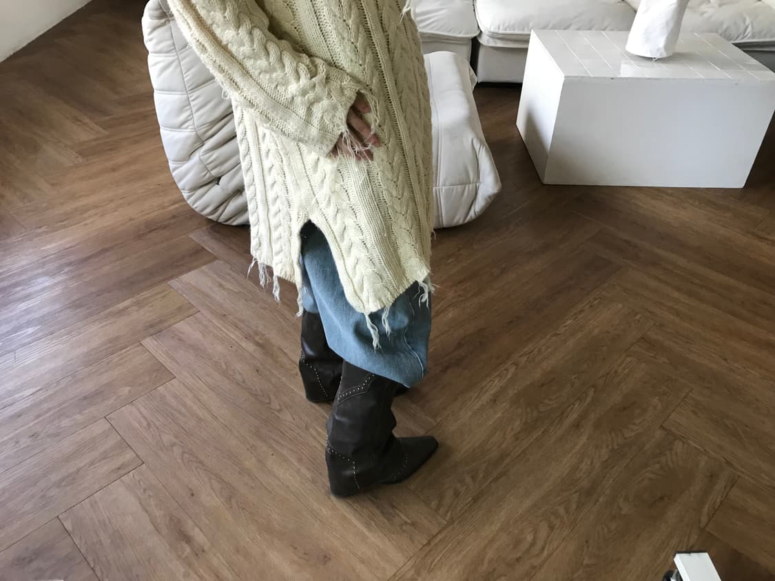 vintage ivory knit one-piece 상품이미지7