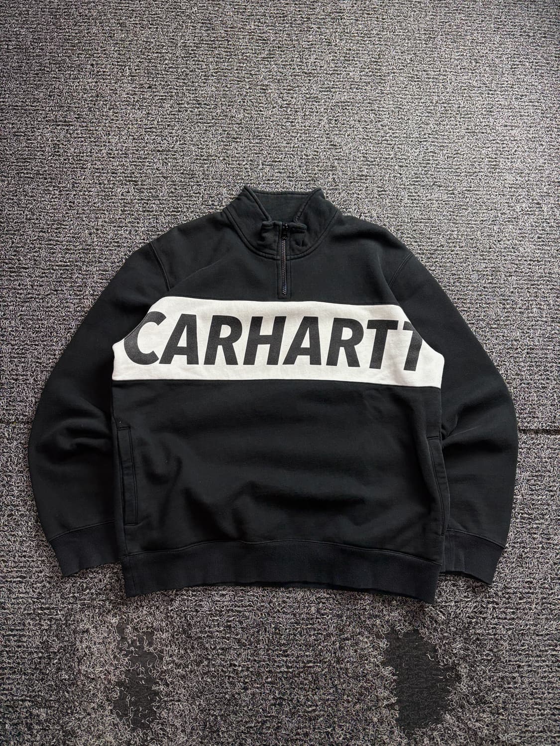 칼하트 wip 빅로고 피그먼트 하프 집업 스웻셔츠 3331 상품이미지2