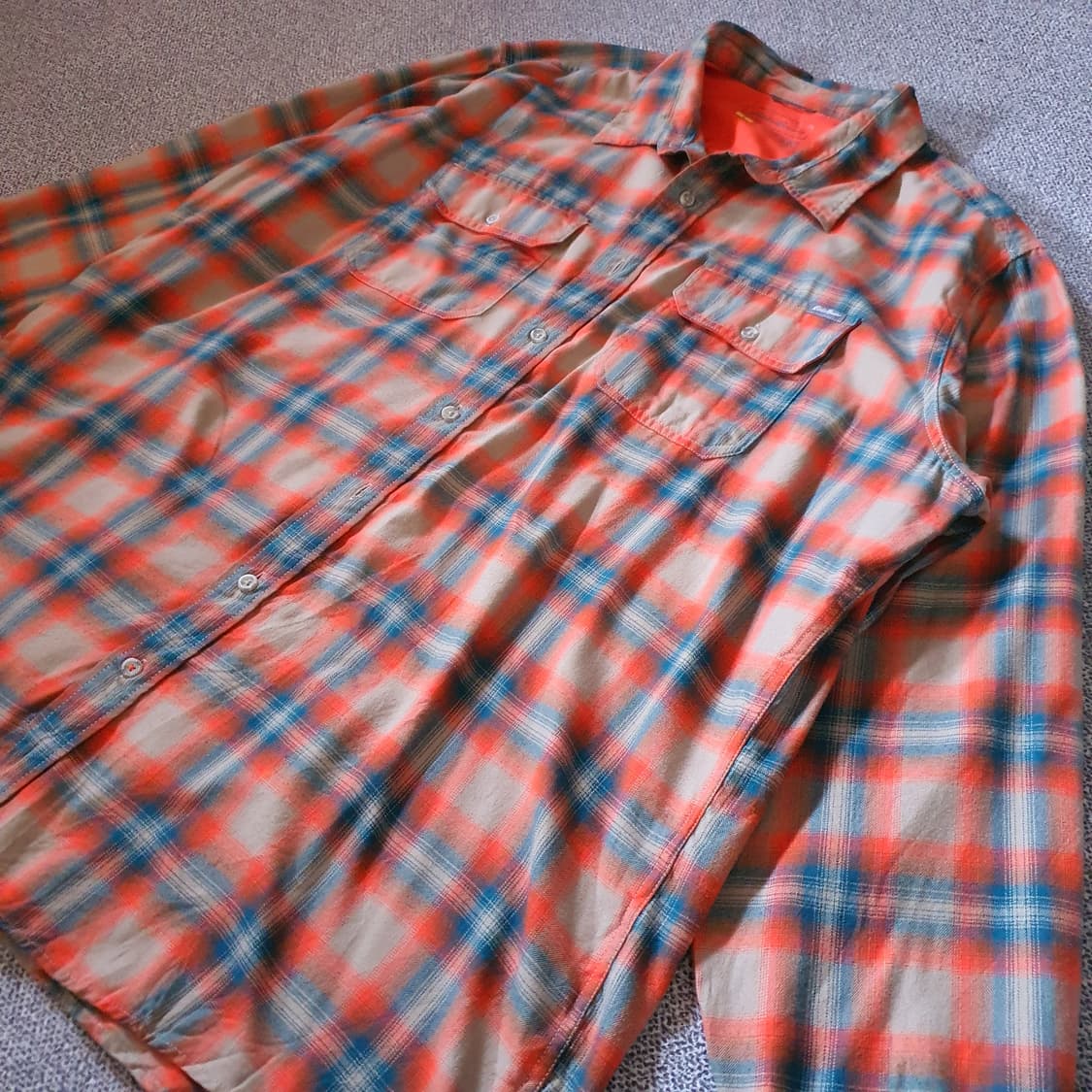 에디바우어 오렌지체크 플란넬 셔츠  no.77 상품이미지2