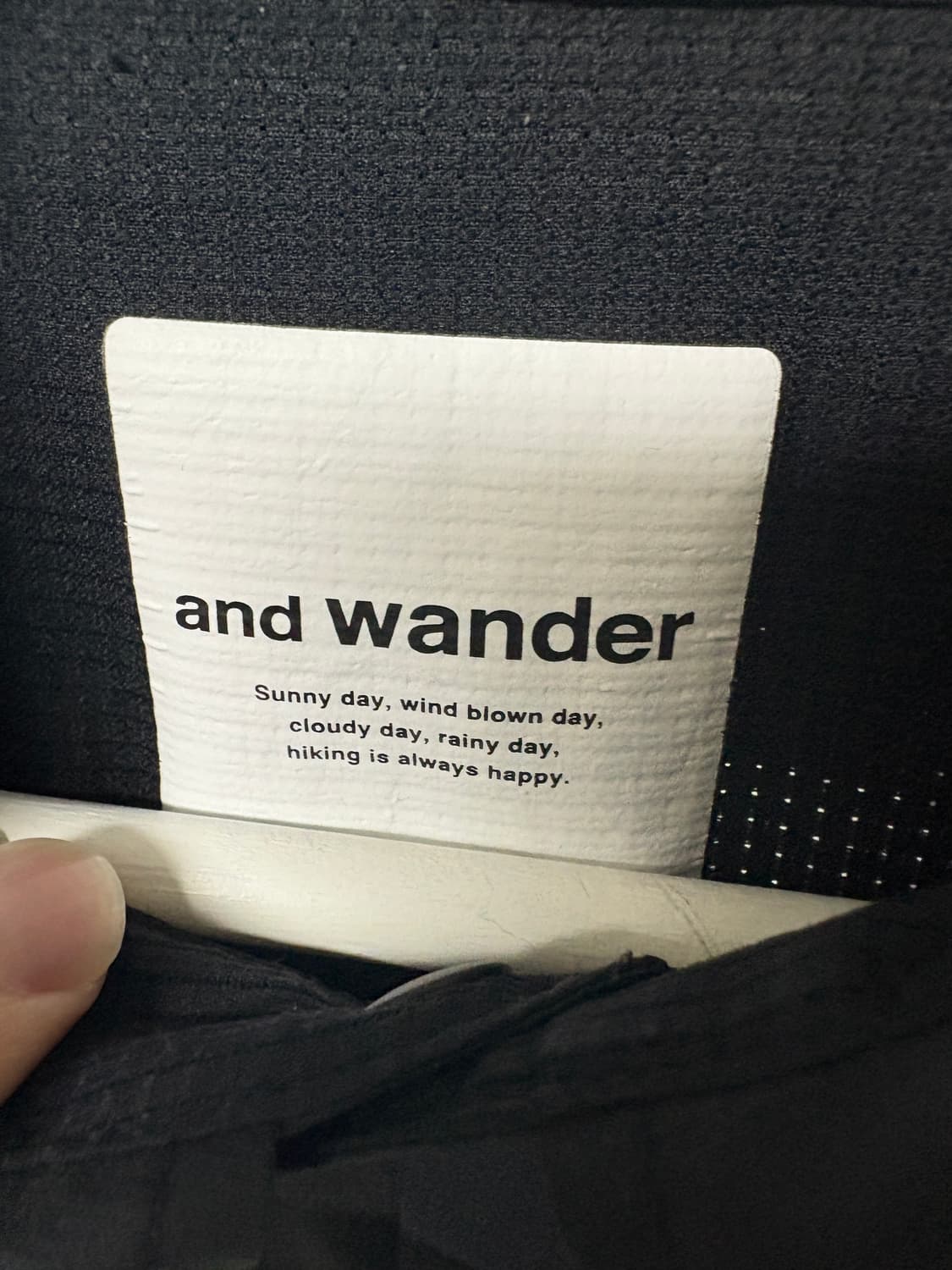 앤드원더 and wander tech 셔츠 블랙 상품이미지6