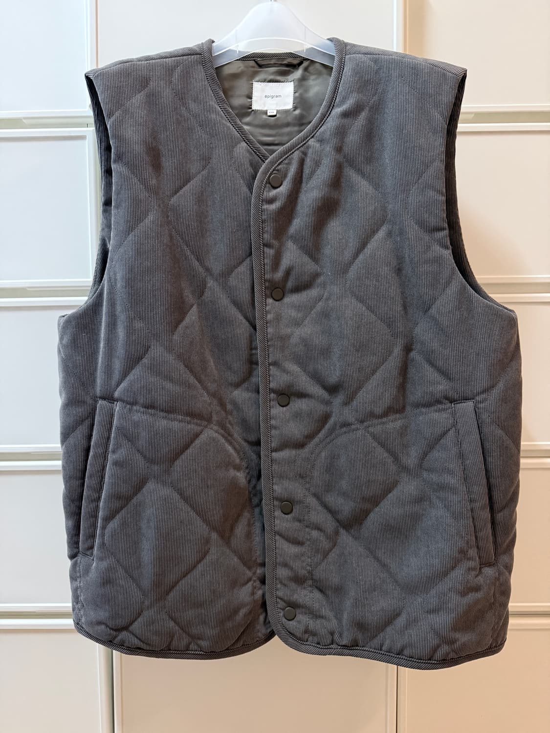 에피그램 코듀로이 퀼팅베스트(카키브라운 XXL) 상품이미지1