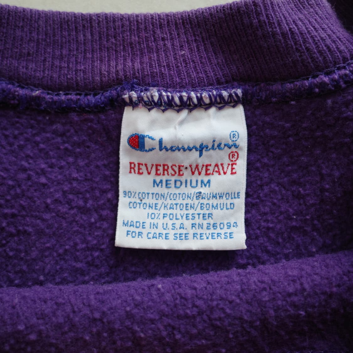 90s 미판 챔피언 리버스위브 맨투맨 퍼플 M 상품이미지5