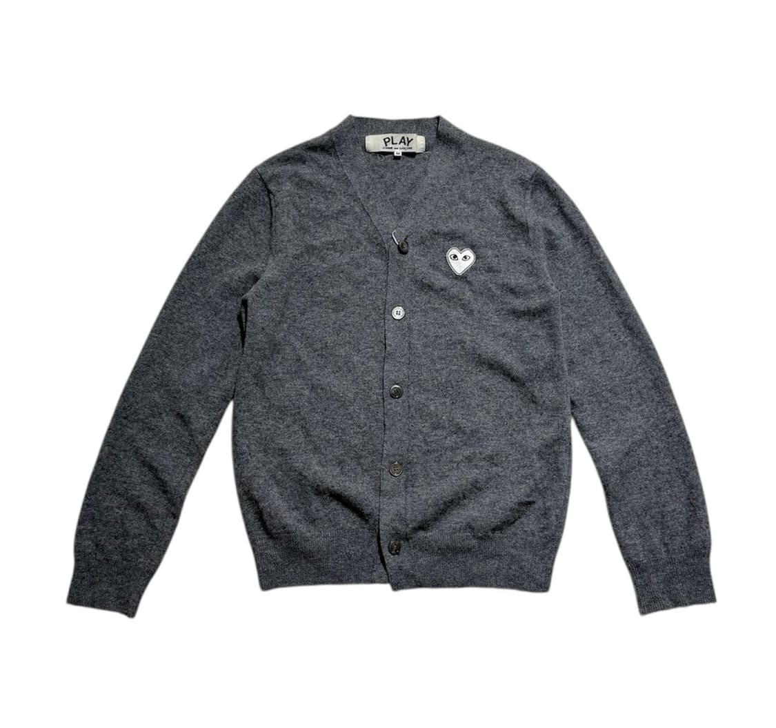 꼼데가르송 화이트 하트와펜 가디건 상품이미지1