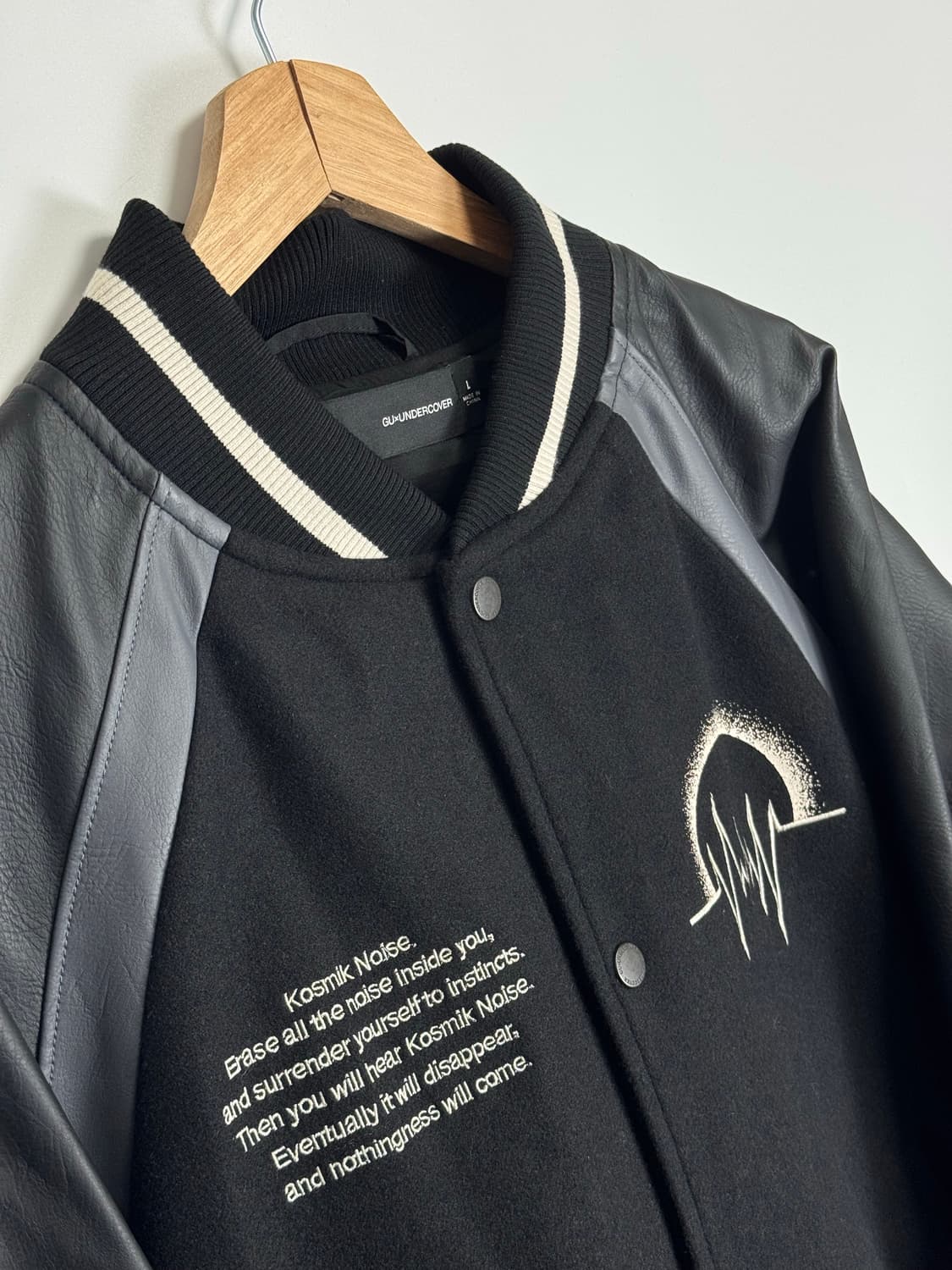 GU 지유 X 언더커버 바시티 자켓 스타디움 자켓 블랙 L 상품이미지3