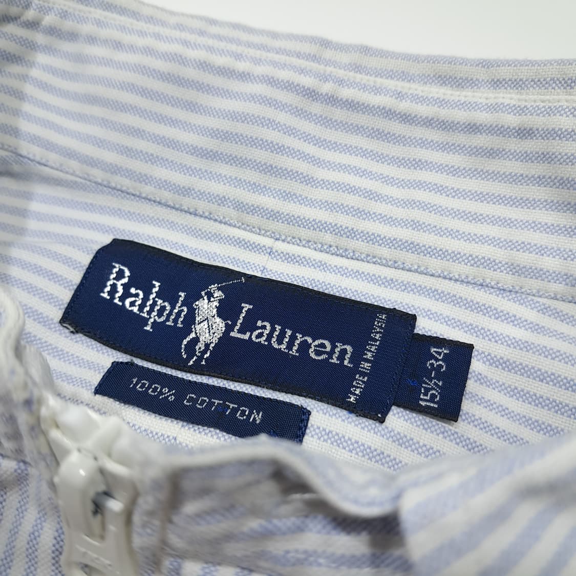 CK068 FREE 폴로 90s 리메이크 클래식 블루 스트라이프 크롭  상품이미지3