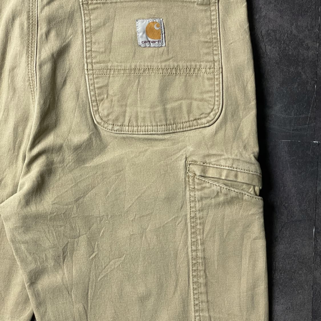 CARHARTT 칼하트 베이지 유틸리티 워크 하프팬츠 A01043 상품이미지7